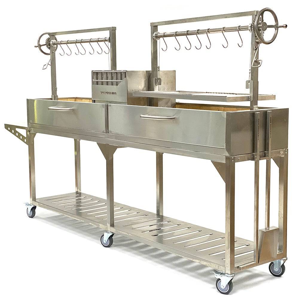 Tagwood BBQ Double Argentine Santa Maria Wood Fire & Charcoal Gaucho Grill | BBQ04SS - PRE-ORDER