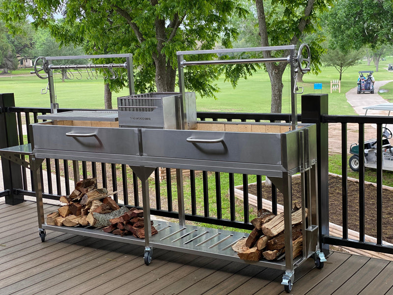Tagwood BBQ Double Argentine Santa Maria Wood Fire & Charcoal Gaucho Grill | BBQ04SS - PRE-ORDER