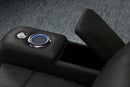 Valencia 2025 New Piacenza Leather Home Theater Seating Power Headrest Row of 4, Black