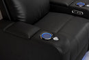 Valencia 2025 New Piacenza Leather Home Theater Seating Power Headrest Row of 4, Black