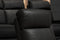 Valencia 2025 New Piacenza Leather Home Theater Seating Power Headrest Row of 3, Black