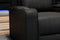 Valencia 2025 New Piacenza Leather Home Theater Seating Power Headrest Row of 4, Black