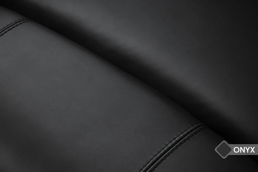 Valencia Piacenza Luxury Leather Home Theater Seating Row of 3, Onyx