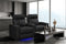 Valencia Piacenza Luxury Leather Home Theater Seating Row of 4 Loveseat Right, Onyx
