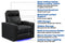 Valencia Piacenza Luxury Leather Home Theater Seating Row of 2, Onyx