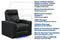 Valencia Piacenza Luxury Leather Home Theater Seating Row of 4 Loveseat Center, Onyx