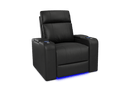 Valencia 2025 New Piacenza Leather Home Theater Seating Power Headrest Single, Black