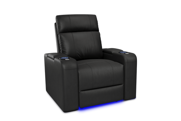 Valencia 2025 New Piacenza Leather Home Theater Seating Power Headrest Single, Black