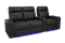 Valencia 2025 New Piacenza Leather Home Theater Seating Power Headrest Row of 3 Loveseat Left, Black