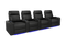 Valencia 2025 New Piacenza Leather Home Theater Seating Power Headrest Row of 4, Black