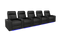 Valencia 2025 New Piacenza Leather Home Theater Seating Power Headrest Row of 5, Black