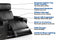 Valencia Piacenza Leather Home Theater Seating Power Headrest Single, Black
