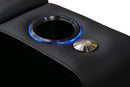 Valencia Piacenza Leather Home Theater Seating Power Headrest Single, Black