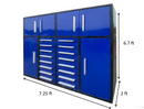 7ft Garage Storage Cabinet with 16 Drawers