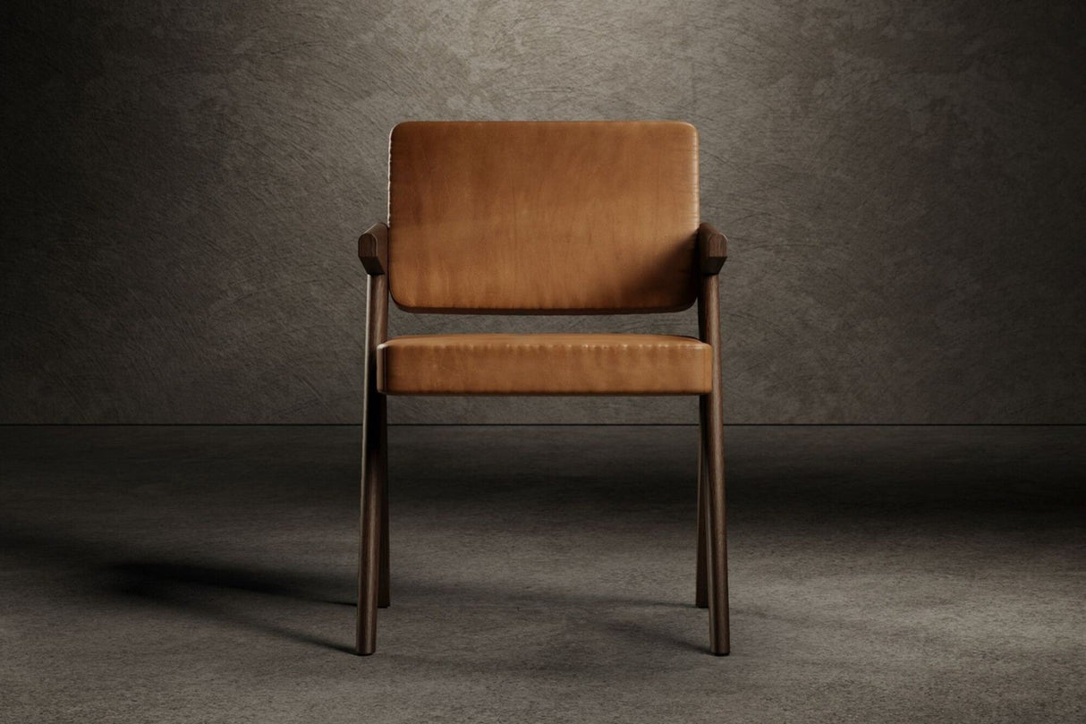 Pierre Jeanneret Leather Dining Chair