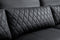 Valencia Pisa Ultimate Nappa 20000 Leather Lounge Sectional Sofa, Three Seats, Black