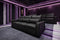 Valencia Pisa Top Grain Nappa 11000 Leather Lounge Sectional Sofa, Three Seats, Black