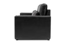 Valencia Pisa Top Grain Nappa 11000 Leather Lounge Sectional Sofa, Three Seats, Black