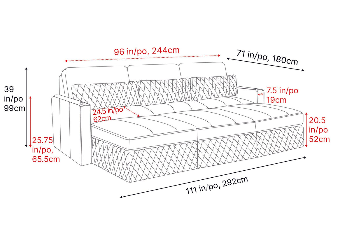 Pisa Leather Lounge Sectional
