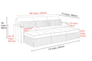 Valencia Pisa Ultimate Nappa 20000 Leather Lounge Sectional Sofa, Three Seats with 3 Ottomans, Black