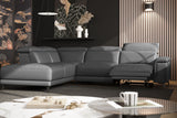Pista Leather Reclining Sectional Sofa
