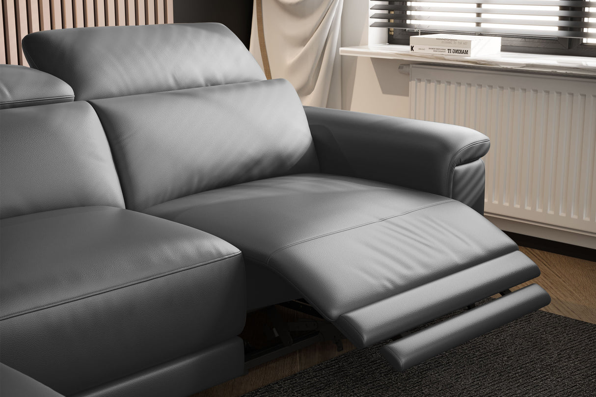 Pista Leather Reclining Sectional Sofa