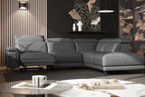Pista Leather Reclining Sectional Sofa