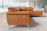 Pista Leather Reclining Sectional Sofa