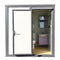 Portable Toilet with Shower Curtain Style