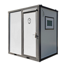 Portable Toilet with Shower Curtain Style