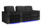 Valencia Naples Prestige Home Theater Seating Row of 3 Loveseat Right, Raven