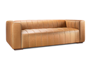 Valencia Victoria Top Grain Leather Three Seats Sofa, Cognac