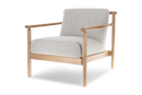 Valencia Regal Fabric Upholstered Wood Frame Accent Chair, Beige