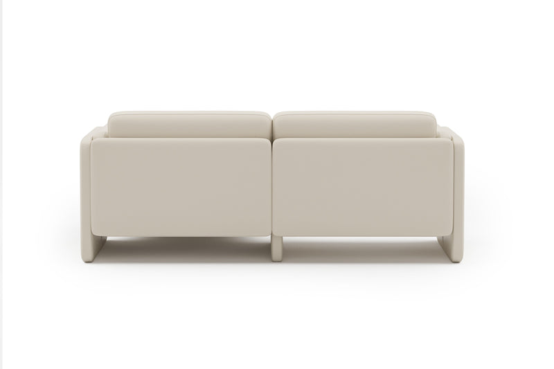 Valencia Annalise Top Grain Leather 80" Right Chaise Sofa, Cream