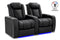 Valencia 2025 New Tuscany Ultimate Luxury Heat & Ventilation Leather Home Theater Seating Row of 2, Onyx