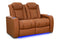 Valencia 2025 New Tuscany Ultimate Luxury Leather Home Theater Seating Row of 2 Loveseat, Royal Cognac