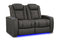 Valencia 2025 New Tuscany XL Luxury Leather Home Theater Seating Row of 2 Loveseat, Graphite