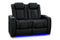 Valencia 2025 New Tuscany Slim Ultimate Luxury Leather Home Theater Seating Row of 2 Loveseat, Onyx