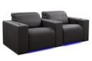 Valencia 2025 New Barcelona Grand Ultimate Leather Home Theater Seating Row of 2, Graphite