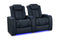 Valencia 2025 New Tuscany Luxury Leather Home Theater Seating Row of 2, Moonlight Blue