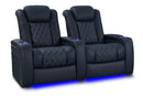 Valencia 2025 New Tuscany XL Luxury Leather Home Theater Seating Row of 2, Moonlight Blue