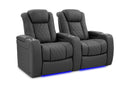 Valencia 2025 New Tuscany Ultimate Luxury Leather Home Theater Seating Row of 2, Graphite