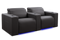 Valencia Barcelona Grand Leather Home Theater Seating Row of 2, Charcoal Grey