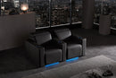 Valencia Barcelona Ultimate Leather Home Theater Seating Row of 3, Graphite