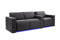 Valencia Barcelona Leather Home Theater Seating Row of 3 Loveseat Left, Charcoal Grey