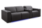 Valencia Barcelona Grand Leather Home Theater Seating Row of 3 Loveseat Left, Charcoal Grey