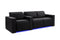 Valencia Barcelona Ultimate Leather Home Theater Seating Row of 3 Loveseat Right, Onyx