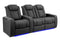 Valencia 2025 New Tuscany Ultimate Luxury Leather Home Theater Seating Row of 3 Loveseat Right, Graphite