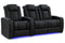Valencia 2025 New Tuscany Luxury Leather Home Theater Seating Row of 3 Loveseat Right, Onyx