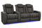 Valencia 2025 New Tuscany XL Luxury Leather Home Theater Seating Row of 3 Loveseat Right, Graphite